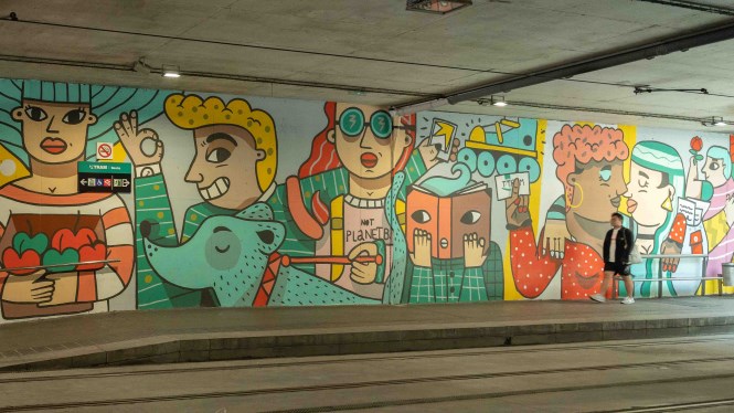 Mural de la parada TRAM-Besòs