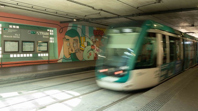 Mural de la parada TRAM-Besòs