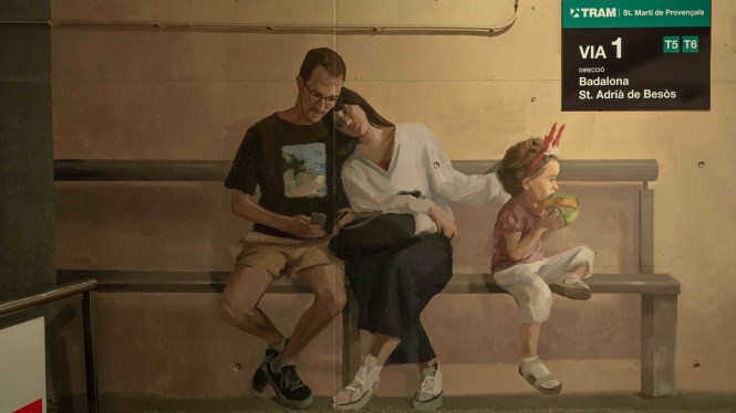 Murals at the TRAM-Sant Martí de Provençals. Barcelona