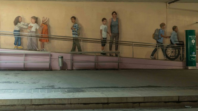 Murals at the TRAM-Sant Martí de Provençals. Barcelona