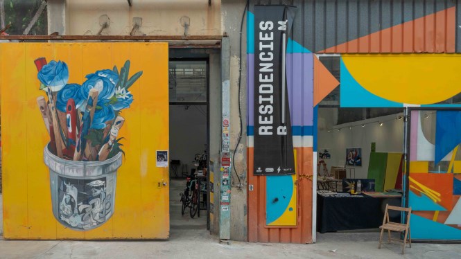 Murals at the Nau Bostik. Barcelone