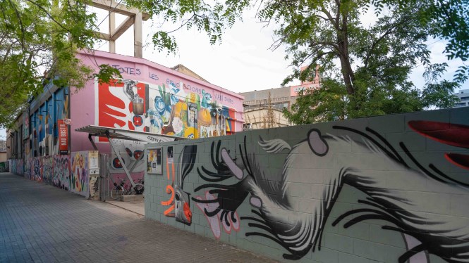 Murals at the Nau Bostik. Barcelona