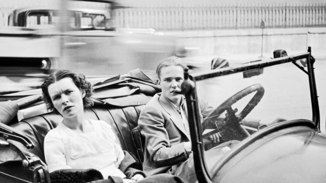 Parked Car, Small Town Main Street