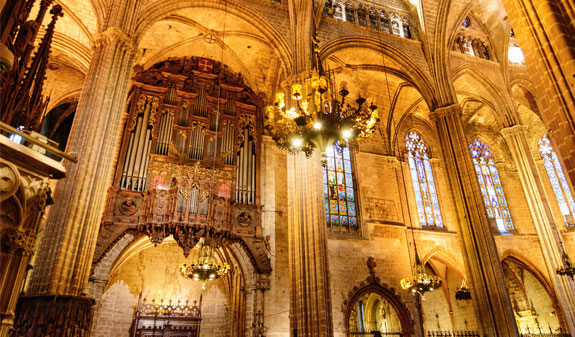 Interno della Cattedrale di Barcellona