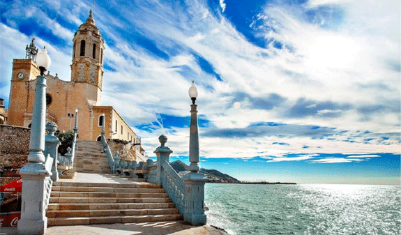 Panoramic view of Sitges