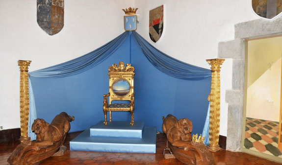Interior room of the Gala-Dalí Castle in Púbol