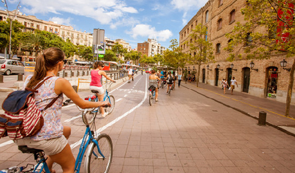 giro in bicicletta della Barceloneta