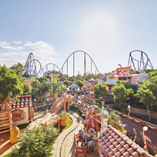 familia en atracción en PortAventura Park