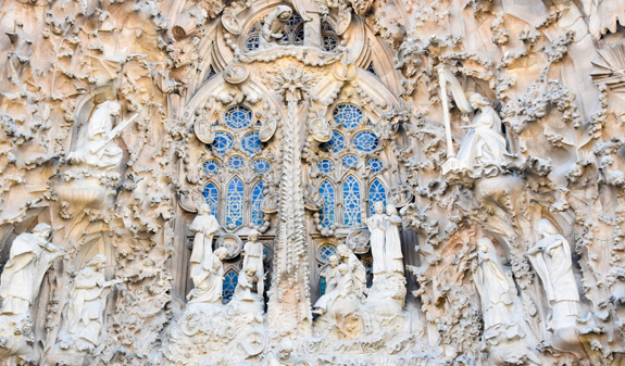 Particolare della facciata della Sagrada Familia di Gaudí