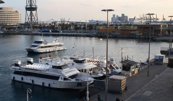 Las Golondrinas boat in the Port of Barcelona