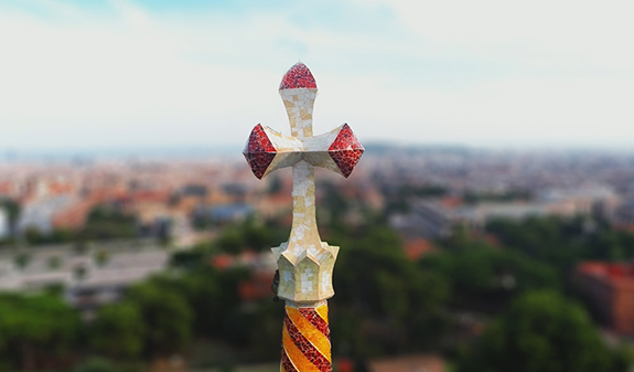dettaglio della Torre Bellesguard di Gaudì