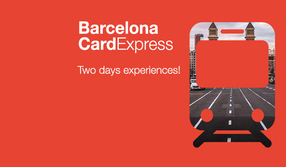 Barcelona Card image with white and red colour