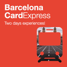 Imagen de la tarjeta Barcelona Card de color blancos y rojos