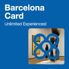 Imagen de la tarjeta Barcelona Card en color azul