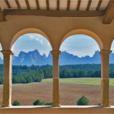 vistas a la montaña de Montserrat