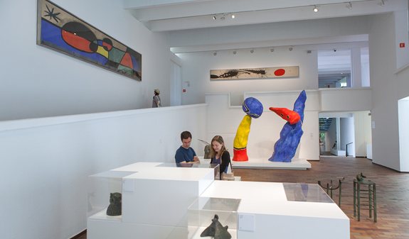 visiting the Fundació Miró in Barcelona