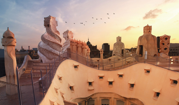 Rooftop of Gaudí's La Pedrera